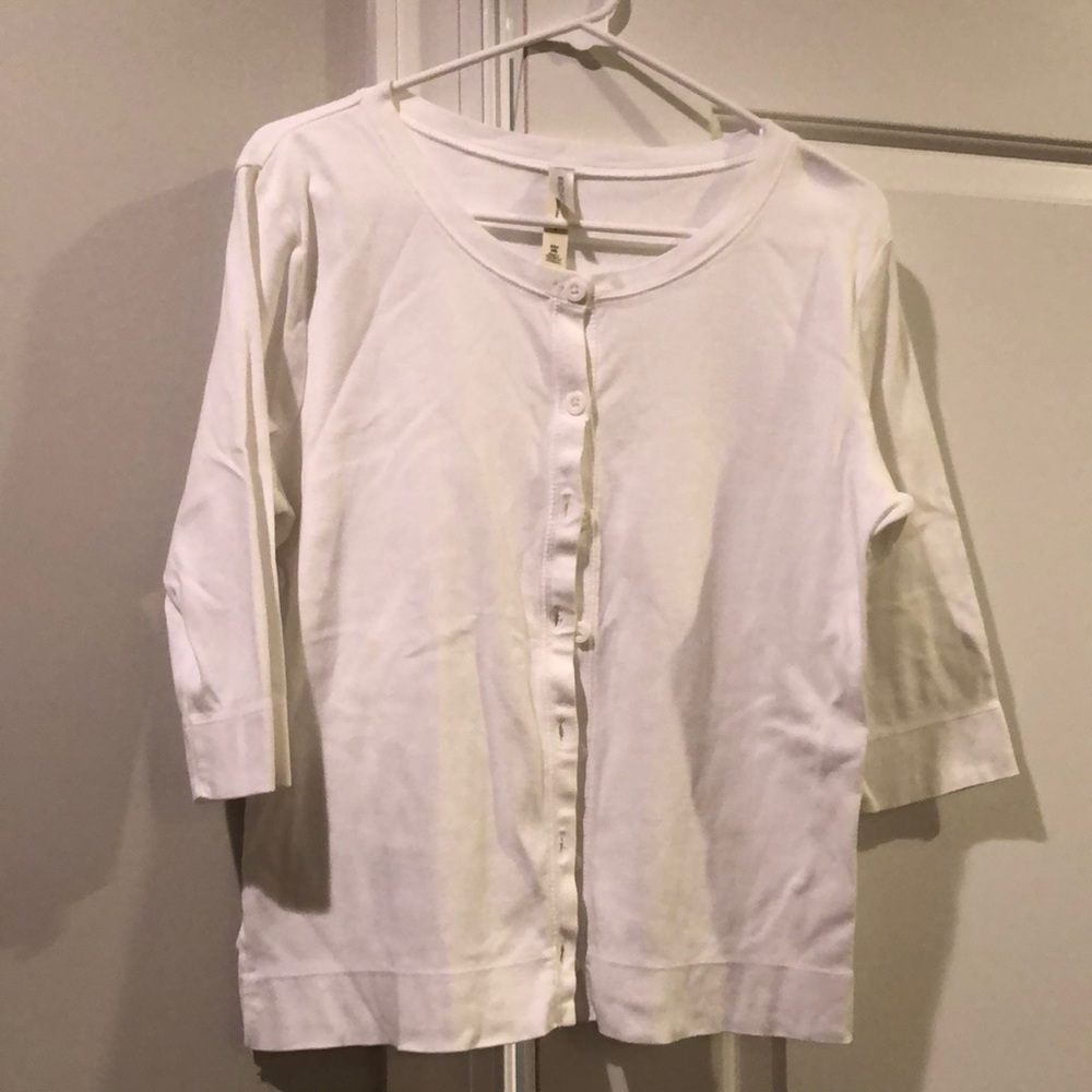 White cotton cardigan